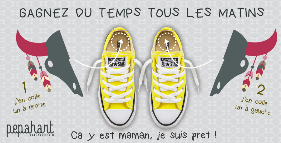 intuitif : etiquette chaussure enfant